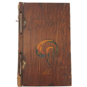 Just Cocktails Recipes W.C. Whitfield Three Mountaineers 1939 Wood Cover Book